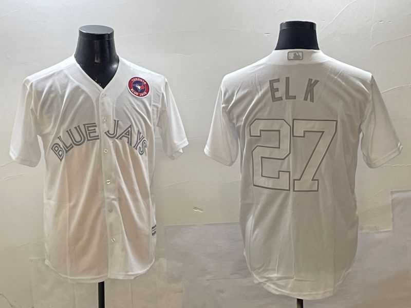 Men Toronto Blue Jays #27 El K White Game 2025 Nike MLB Jersey style 2